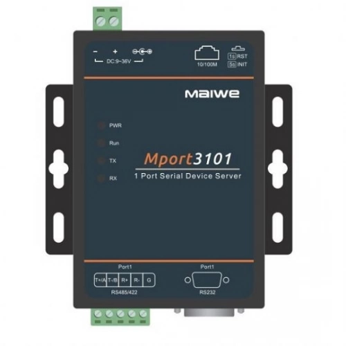 MPort3101, 1xRS232/485/422-Ethernet Dönüştürücü & Modbus Gateway