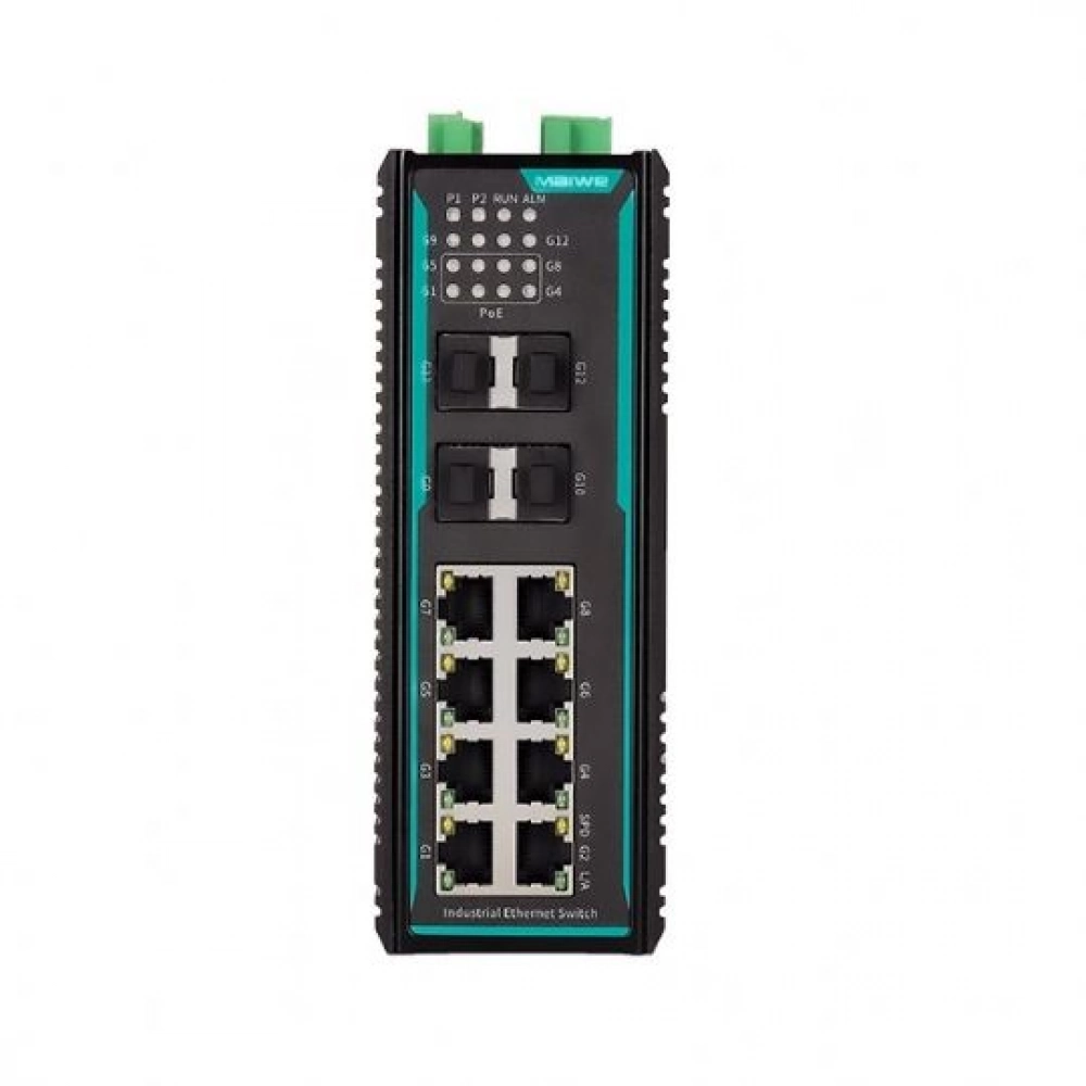 MISCOM7212GP, 4xGbit SFP, 8xGbit POE Layer2 Managed Switch