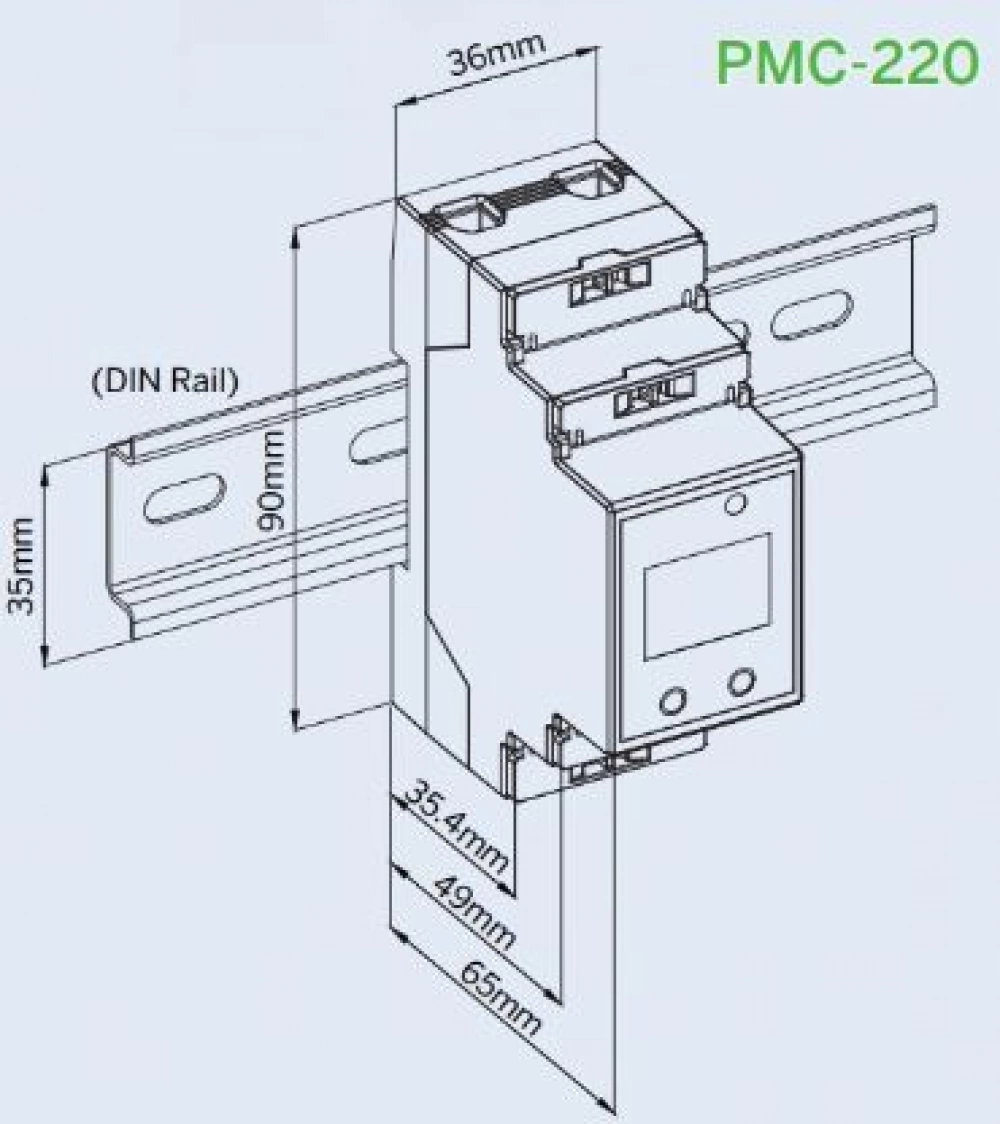 PMC220, 1 Fazlı Süzme Sayaç (Enerji Analizörü)